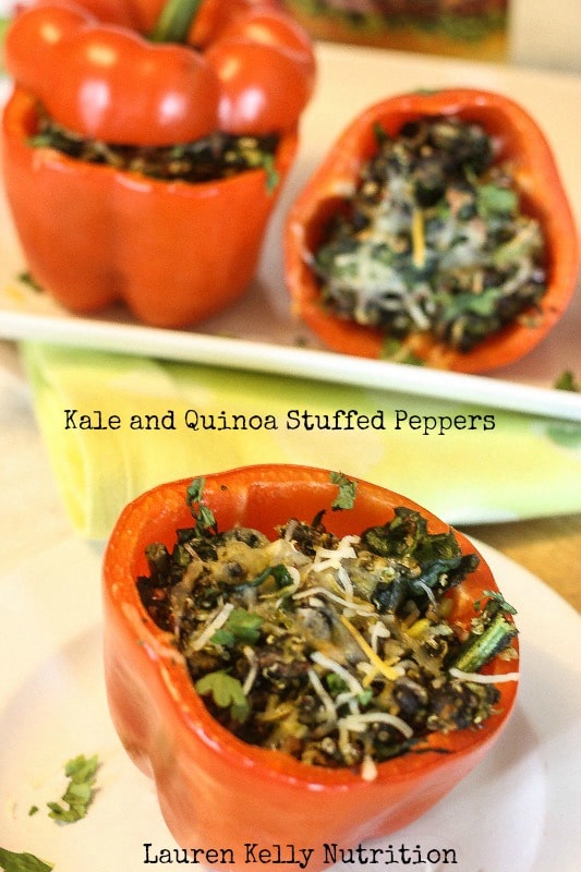 Easy Quinoa Kale Stuffed Peppers: Healthy Vegetarian Dinner